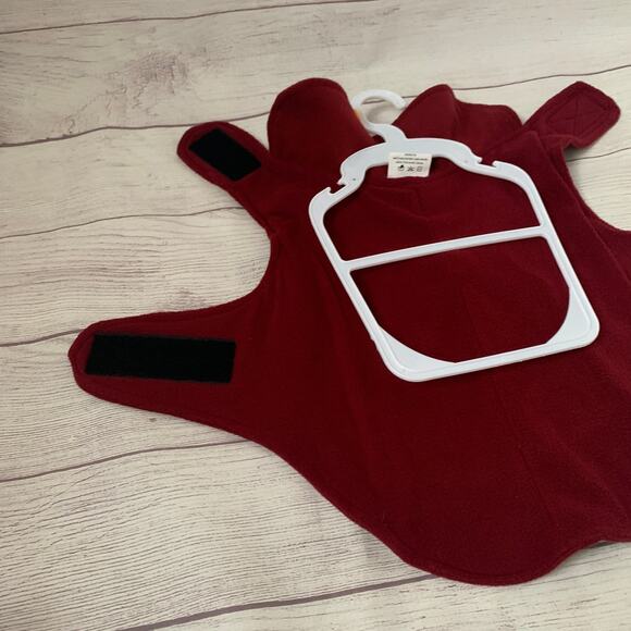 Fab Dog Maroon Red Dog Winter Dress Coat with White Bead Detail Size Medium - Picture 16 of 16